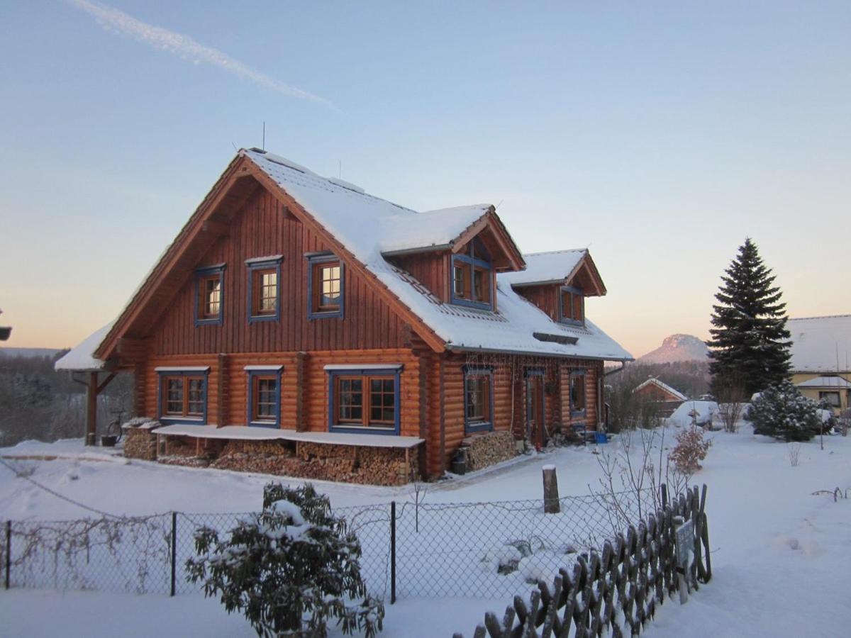 Ferienwohnung Im Blockhaus Rosenkranz Rathmannsdorf Exterior foto